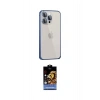 MARSİLYAN™- iPhone 15 Pro Max Kılıf Eksen Form Serisi - Siyah Buffer Hayalet Cam Ekran Koruyucu