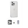 MARSİLYAN™- iPhone 15 Pro Max Kılıf Eksen Form Serisi - Siyah Joko Magic 5D Cam + PVD Metal Kamera Lens - GS