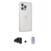 MARSİLYAN™- iPhone 15 Pro Max Kılıf Eksen Form Serisi - Siyah Joko Magic 5D Cam + Lacivert Raze Metal Kamera Lens