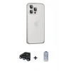 MARSİLYAN™- iPhone 15 Pro Max Kılıf Eksen Form Serisi - Siyah Joko Magic 5D Cam + Lacivert Raze Metal Kamera Lens