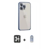 MARSİLYAN™- iPhone 15 Pro Max Kılıf Eksen Form Serisi - Siyah Joko Magic 5D Cam + PVD Metal Kamera Lens - GI