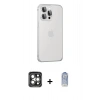 MARSİLYAN™- iPhone 15 Pro Max Kılıf Eksen Form Serisi - Siyah Joko Magic 5D Cam + PVD Metal Kamera Lens - GI