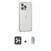 MARSİLYAN™- iPhone 15 Pro Max Kılıf Eksen Form Serisi - Siyah Joko Magic 5D Cam + PVD Metal Kamera Lens - GI