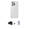 MARSİLYAN™- iPhone 15 Pro Max Kılıf Eksen Form Serisi - Siyah Joko Magic 5D Cam + Raze Metal Kamera Lens - SH