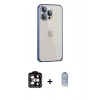 MARSİLYAN™- iPhone 15 Pro Max Kılıf Eksen Form Serisi - Siyah Joko Magic 5D Cam + PVD Metal Kamera Lens - TU