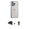MARSİLYAN™- iPhone 15 Pro Max Kılıf Eksen Form Serisi - Siyah Joko Magic 5D Hayalet Cam + Raze Metal Kamera Lens - GS