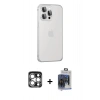 MARSİLYAN™- iPhone 15 Pro Max Kılıf Eksen Form Serisi - Siyah Vanessa Magic Cam + PVD Metal Kamera Lens - GS