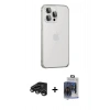 MARSİLYAN™- iPhone 15 Pro Max Kılıf Eksen Form Serisi - Siyah Vanessa Magic Cam + Raze Metal Kamera Lens - TMGI