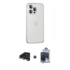 MARSİLYAN™- iPhone 15 Pro Max Kılıf Eksen Form Serisi - Siyah Vanessa Magic Cam + Raze Metal Kamera Lens - TMGI