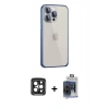 MARSİLYAN™- iPhone 15 Pro Max Kılıf Eksen Form Serisi - Siyah Vanessa Magic Cam + PVD Metal Kamera Lens - SH