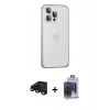 MARSİLYAN™- iPhone 15 Pro Max Kılıf Eksen Form Serisi - Siyah Vanessa Magic Cam + Raze Metal Kamera Lens - SH