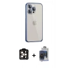 MARSİLYAN™- iPhone 15 Pro Max Kılıf Eksen Form Serisi - Siyah Vanessa Magic Cam + PVD Metal Kamera Lens - TU