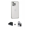 MARSİLYAN™- iPhone 15 Pro Max Kılıf Eksen Form Serisi - Siyah Vanessa Magic Hayalet Cam + Raze Metal Kamera Lens - LT