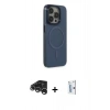 MARSİLYAN™- iPhone 15 Pro Max Kılıf Eksen Işık Prime - Siyah Bilvis 0.18mm Plus Cam Ekran Koruyucu + Raze Metal Kamera Lens - GS