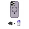 MARSİLYAN™- iPhone 15 Pro Max Kılıf Eksen Işık Prime - Siyah Bilvis 5in1 3D Magic Cam Ekran Koruyucu + Titanyum Gri Raze Metal Kamera Lens