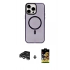 MARSİLYAN™- iPhone 15 Pro Max Kılıf Eksen Işık Prime - Siyah Buffer Cam Ekran Koruyucu + Raze Metal Kamera Lens - GS