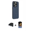 MARSİLYAN™- iPhone 15 Pro Max Kılıf Eksen Işık Prime - Siyah Buffer Hayalet Cam Ekran Koruyucu + Raze Metal Kamera Lens - LT