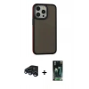 MARSİLYAN™- iPhone 15 Pro Max Kılıf Eksen Işık - Şeffaf 360 Full Body Arka Koruyucu + Raze Metal Kamera Lens - LT