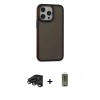 MARSİLYAN™- iPhone 15 Pro Max Kılıf Eksen Işık - Siyah Joko Magic 5D Hayalet Cam + Raze Metal Kamera Lens - TMGI