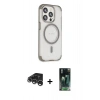 MARSİLYAN™- iPhone 15 Pro Max Kılıf Eksen Klasik Koleksiyonu - Şeffaf 360 Full Body Arka Koruyucu + Raze Metal Kamera Lens - GS