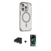 MARSİLYAN™- iPhone 15 Pro Max Kılıf Eksen Klasik Koleksiyonu - Şeffaf 360 Full Body Arka Koruyucu + Raze Metal Kamera Lens - LT