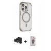 MARSİLYAN™- iPhone 15 Pro Max Kılıf Eksen Klasik Koleksiyonu - Siyah Bilvis 3D Cam Ekran Koruyucu + Raze Metal Kamera Lens - GS