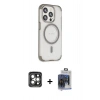 MARSİLYAN™- iPhone 15 Pro Max Kılıf Eksen Klasik Koleksiyonu - Siyah Vanessa Magic Cam + PVD Metal Kamera Lens - GI
