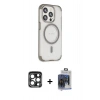 MARSİLYAN™- iPhone 15 Pro Max Kılıf Eksen Klasik Koleksiyonu - Siyah Vanessa Magic Cam + PVD Metal Kamera Lens - LT