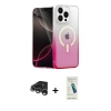 MARSİLYAN™- iPhone 15 Pro Max Kılıf Eksen Minimal Özel Seri - Şeffaf Pasifik Cam Ekran Koruyucu + Raze Metal Kamera Lens - GS