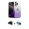 MARSİLYAN™- iPhone 15 Pro Max Kılıf Eksen Minimal Özel Seri - Siyah 3D Antistatik Seramik Nano Ekran Koruyucu + Raze Metal Kamera Lens - LT