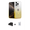 MARSİLYAN™- iPhone 15 Pro Max Kılıf Eksen Minimal Özel Seri - Siyah Bilvis 0.18mm Plus Cam Ekran Koruyucu + Raze Metal Kamera Lens - TMGI