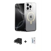 MARSİLYAN™- iPhone 15 Pro Max Kılıf Eksen Minimal Özel Seri - Siyah Bilvis 0.18mm Plus Cam Ekran Koruyucu + Raze Metal Kamera Lens - TMGI