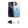 MARSİLYAN™- iPhone 15 Pro Max Kılıf Eksen Minimal Özel Seri - Siyah Bilvis 0.18mm Plus Cam Ekran Koruyucu + Raze Metal Kamera Lens - GS