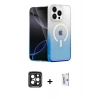 MARSİLYAN™- iPhone 15 Pro Max Kılıf Eksen Minimal Özel Seri - Siyah Bilvis 0.18mm Plus Cam Ekran Koruyucu + PVD Metal Kamera Lens - SH