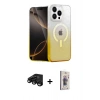 MARSİLYAN™- iPhone 15 Pro Max Kılıf Eksen Minimal Özel Seri - Siyah Bilvis 3D Cam Ekran Koruyucu + Raze Metal Kamera Lens - SH