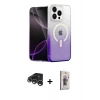MARSİLYAN™- iPhone 15 Pro Max Kılıf Eksen Minimal Özel Seri - Siyah Bilvis 3D Cam Ekran Koruyucu + Raze Metal Kamera Lens - GS