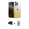 MARSİLYAN™- iPhone 15 Pro Max Kılıf Eksen Minimal Özel Seri - Siyah Bilvis 3D Cam Ekran Koruyucu + Raze Metal Kamera Lens - LT
