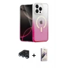 MARSİLYAN™- iPhone 15 Pro Max Kılıf Eksen Minimal Özel Seri - Siyah Bilvis 3D Mat Cam Ekran Koruyucu + Raze Metal Kamera Lens - LT