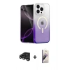 MARSİLYAN™- iPhone 15 Pro Max Kılıf Eksen Minimal Özel Seri - Siyah Bilvis 3D Mat Cam Ekran Koruyucu + Raze Metal Kamera Lens - TMGI