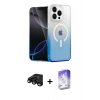 MARSİLYAN™- iPhone 15 Pro Max Kılıf Eksen Minimal Özel Seri - Siyah Bilvis 5in1 3D Magic Cam Ekran Koruyucu + Siyah Raze Metal Kamera Lens