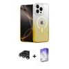 MARSİLYAN™- iPhone 15 Pro Max Kılıf Eksen Minimal Özel Seri - Siyah Bilvis 5in1 3D Magic Cam Ekran Koruyucu + Raze Metal Kamera Lens - GS