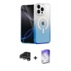 MARSİLYAN™- iPhone 15 Pro Max Kılıf Eksen Minimal Özel Seri - Siyah Bilvis 5in1 3D Magic Cam Ekran Koruyucu + Raze Metal Kamera Lens - GS