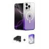 MARSİLYAN™- iPhone 15 Pro Max Kılıf Eksen Minimal Özel Seri - Siyah Bilvis 5in1 3D Magic Cam Ekran Koruyucu + Raze Metal Kamera Lens - GS