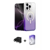 MARSİLYAN™- iPhone 15 Pro Max Kılıf Eksen Minimal Özel Seri - Siyah Bilvis 5in1 3D Magic Cam Ekran Koruyucu + Siyah Raze Metal Kamera Lens