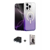 MARSİLYAN™- iPhone 15 Pro Max Kılıf Eksen Minimal Özel Seri - Siyah Bilvis Hayalet Cam Ekran Koruyucu + Raze Metal Kamera Lens - LT