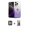 MARSİLYAN™- iPhone 15 Pro Max Kılıf Eksen Minimal Özel Seri - Siyah Bilvis Hayalet Cam Ekran Koruyucu + PVD Metal Kamera Lens - GI