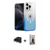 MARSİLYAN™- iPhone 15 Pro Max Kılıf Eksen Minimal Özel Seri - Siyah Bilvis Hayalet Cam Ekran Koruyucu + Raze Metal Kamera Lens - SH