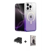 MARSİLYAN™- iPhone 15 Pro Max Kılıf Eksen Minimal Özel Seri - Siyah Bilvis Hayalet Cam Ekran Koruyucu + Raze Metal Kamera Lens - GS