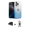 MARSİLYAN™- iPhone 15 Pro Max Kılıf Eksen Minimal Özel Seri - Siyah Bilvis Hayalet Cam Ekran Koruyucu + Raze Metal Kamera Lens - GS