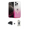 MARSİLYAN™- iPhone 15 Pro Max Kılıf Eksen Minimal Özel Seri - Siyah Bilvis Hayalet Cam Ekran Koruyucu + Raze Metal Kamera Lens - LT